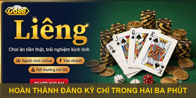 Hoàn thành đăng ký chỉ trong hai ba phút